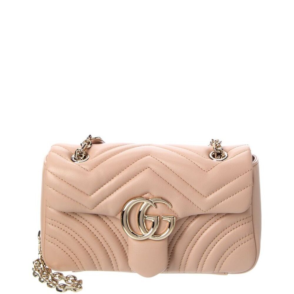 Gucci Gg Marmont Small Quilted Leather Shoulder Bag, Beige